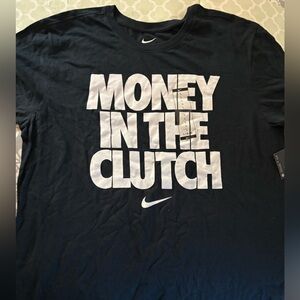 Men’s Nike Athletic TShirt “money in the clutch”
Size Large